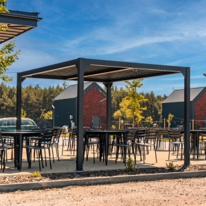 PERGOLA DE TERASA LUX 4X4M, ANTRACIT, CU LED