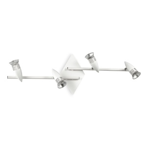 PLAFONIERA ALFA PL4, ALB, DIN METAL, STIL MODERN