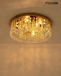 PLAFONIERA BALUNA 80 GOLD, CONFECTIONATA DIN METAL SI STICLA, STIL MODERN - Img 2