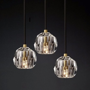 Plafoniera din cristal neagra APP587-3CP - Img 3