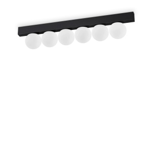 PLAFONIERA PING PONG PL6, NEGRU, DIN METAL, STIL MODERN