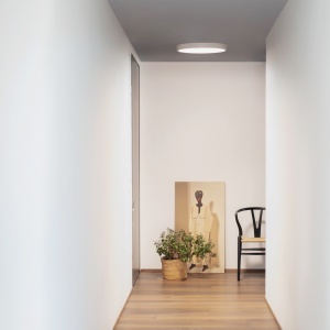PLAFONIERA RAY PL D60, ALB, DIN ALUMINIU, STIL MODERN - Img 2