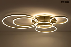 PLAFONIERA RINGS 6 GOLD, CONFECTIONATA DIN OTEL INOXIDABIL, STIL MODERN - Img 3