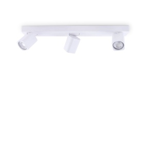 PLAFONIERA RUDY PL3 SQUARE, ALB, DIN ALUMINIU, STIL MODERN