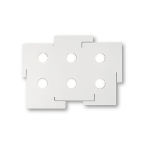PLAFONIERA TOTEM PL6, ALB, DIN METAL, STIL MODERN