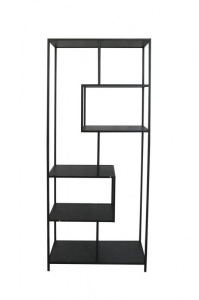 RAFT ORGANIZATOR OFFICE, SLIM LINE 185CM, LEMN SI METAL, COD 44181 - Img 3