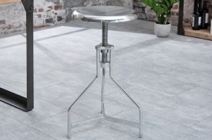 SCAUN ARGINTIU FACTORY 38062 - DESIGN VINTAGE/INDUSTRIAL - Img 2