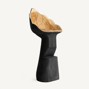 SCAUN BAR HOJA 108CM, DIN LEMN MASIV, SCULPTAT MANUAL, STIL ETNIC, VICAL HOME