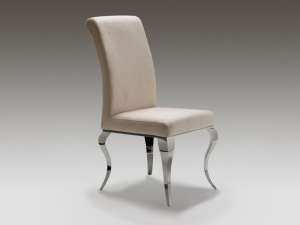 SCAUN BEJ/CROM, BARROQUE, COD 792549 DIN METAL SI TEXTIL SCHULLER