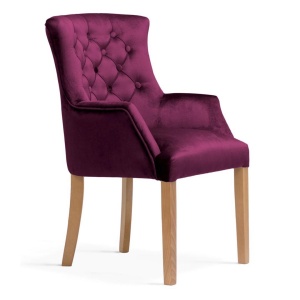 SCAUN CONFORTABIL ALBERT, BORDO/FAG, STIL CHESTERFIELD