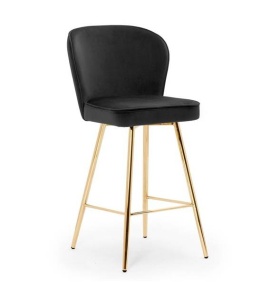SCAUN DE BAR AINE 60, NEGRU/AURIU, STIL MODERN