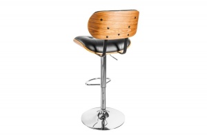 SCAUN DE BAR, CLASSICO NEGRU/NUC 115CM, COD 39040, STIL RETRO VINTAGE - Img 3
