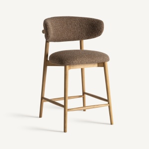 SCAUN DE BAR ERLEC 98CM, DIN LEMN DE FRASIN SI TEXTIL, STIL MODERN, VICAL HOME