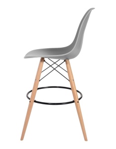 SCAUN DE BAR GRI STRALUCITOR HOKER DSW WOOD STIL MODERN B2