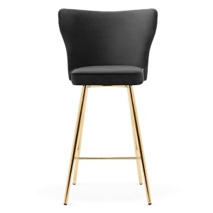 SCAUN DE BAR MODENA 70, NEGRU/AURIU, STIL MODERN