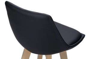 SCAUN DE BAR NEGRU HOKER SLIM SOFT STIL MODERN B2 - Img 3