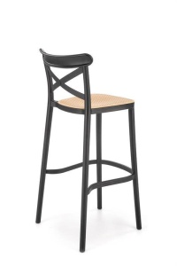 SCAUN DE BAR OUTDOOR, H-111, DE CULOARE NEAGRA, DIN POLIPROPILENA - Img 3