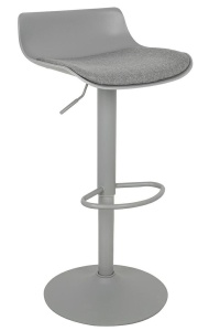SCAUN DE BAR SNAP BAR TAP, GRI, CONFECTIONAT DIN METAL SI PLASTIC, STIL MODERN