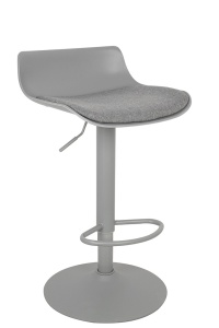 SCAUN DE BAR SNAP BAR TAP, GRI, CONFECTIONAT DIN METAL SI PLASTIC, STIL MODERN - Img 2