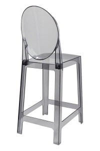 SCAUN DE BAR VICTORIA, REALIZAT DIN POLICARBONAT, FUMURIU, STIL MODERN - Img 2