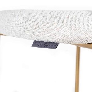 SCAUN DE BAR XENIA WHITE BOUCLÉ 79 ALB/AURIU, CU TAPITERIE DIN TEXTIL, B2 - Img 6