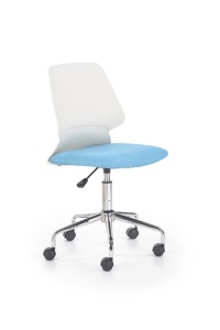 SCAUN DE BIROU COPII SKATE ALB/ALBASTRU STIL MODERN HALMAR - Img 1
