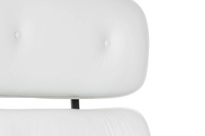 SCAUN DE BIROU LOUNGE, PIELE NATURALA ITALIANA SI LEMN DE NUC, CULOARE ALB/NUC, STIL EAMES - Img 9