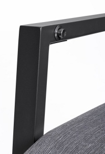 SCAUN DE GRADINA ETHAN GRI INCHIS, CONFECTIONAT DIN ALUMINIU SI POLIESTER, STIL MODERN - Img 4