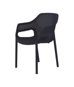 SCAUN DE TERASA AERO 23, REALIZAT DIN PLASTIC, CULOARE NEGRU, PENTRU UZ COMERCIAL, ARTIM GROUP SELECTION