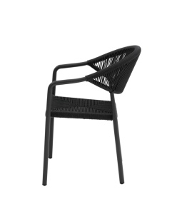 SCAUN DE TERASA CESARE TRP, REALIZAT DIN ALUMINIU SI TEHNORATAN, CULOARE ANTRACIT, PENTRU UZ COMERCIAL, ARTIM GROUP SELECTION - Img 3