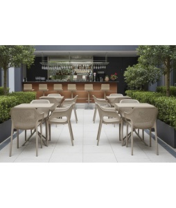 SCAUN DIN PLASTIC PENTRU TERASA, AERO 33 , CULOARE BEJ, PENTRU UZ COMERCIAL, ARTIM GROUP SELECTION - Img 4