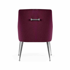 SCAUN DINING AMADEUS, BORDO/CROM, STIL MODERN - Img 3