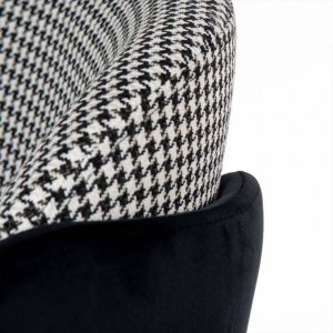 SCAUN DINING BEETLE, ALB/NEGRU, STIL MODERN - Img 4