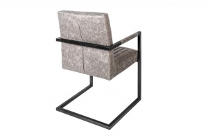 SCAUN DINING BIG GEORGE 39806 GRI ANTIC STIL VINTAGE - Img 4