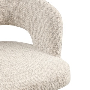 SCAUN DINING, BLANCA, REALIZAT DIN METAL SI TEXTIL IGNIFUG, CULOARE CREM, DESIGN DEOSEBIT, RICHMOND INTERIORS - Img 8