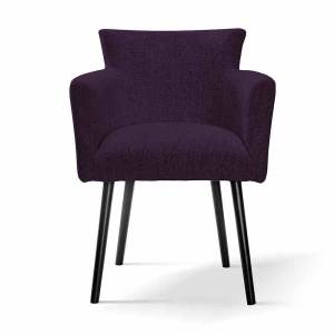 SCAUN DINING BRAGA, MOV/NEGRU, STIL CLASIC - Img 2