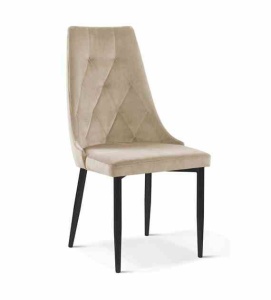 SCAUN DINING CAREN II, BEJ/NEGRU, STIL CLASIC, ATR