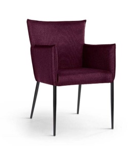 SCAUN DINING CASCADA, BORDO/NEGRU, STIL CLASIC