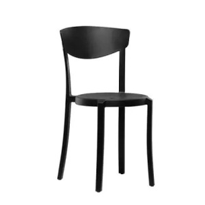 SCAUN DINING DOMODO, NEGRU, STIL CLASIC - Img 1