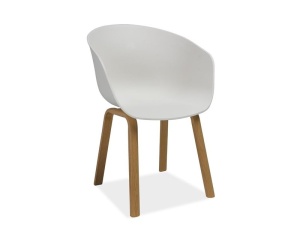SCAUN DINING EGO, ALB/STEJAR, PP SI METAL,STIL SCANDINAV, SIGNAL - Img 4