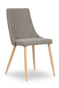 Scaun dining FIONA, gri/stejar, cu tapiterie din textil, stil Modern ATR