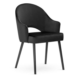 SCAUN DINING GODA PLUS, NEGRU/NEGRU, STIL MODERN