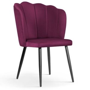 SCAUN DINING HILTON, BORDO/NEGRU, STIL MODERN