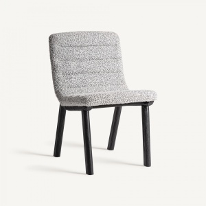 SCAUN DINING JACQUARD, ALB/GRI/NEGRU, REF. 36772, PRELUCRAT MANUAL, CONFECTIONAT DIN LEMN DE ULM SI TEXTIL, STIL MODERN