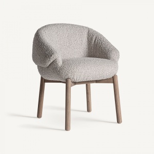 SCAUN DINING JACQUARD, MARO DESCHIS SI GRI, REF. 36779, PRELUCRAT MANUAL, CONFECTIONAT DIN LEMN DE ULM SI TEXTIL, STIL MODERN