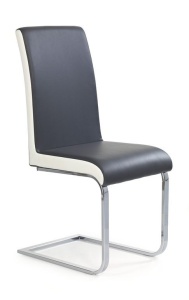 SCAUN DINING K103 GRI/ALB/CROM STIL MODERN HALMAR - Img 1