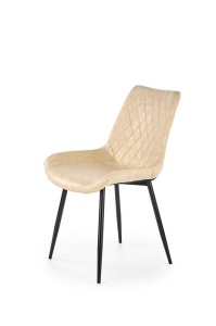 SCAUN DINING K313 BEJ/NEGRU STIL MODERN HALMAR - Img 1