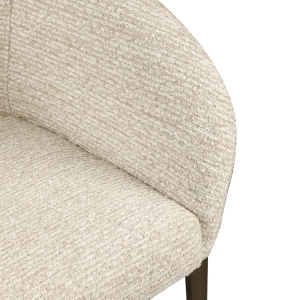 SCAUN DINING KENZI, REALIZAT DIN LEMN DE FAG SI TEXTIL IGNIFUG, CULOARE ALB/NATUR, DESIGN DEOSEBIT, RICHMOND INTERIORS - Img 3