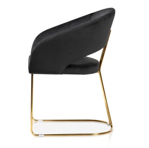 SCAUN DINING MAGNOLIA, NEGRU/AURIU, STIL MODERN - Img 4