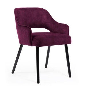 SCAUN DINING MERCY PLUS, BORDO/NEGRU, STIL MODERN
